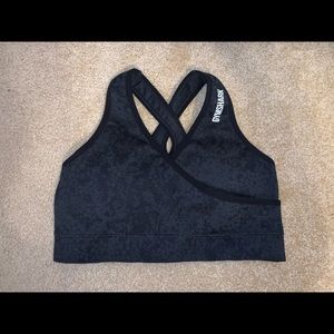 Black Animal Seamless Gymshark Sports Bra